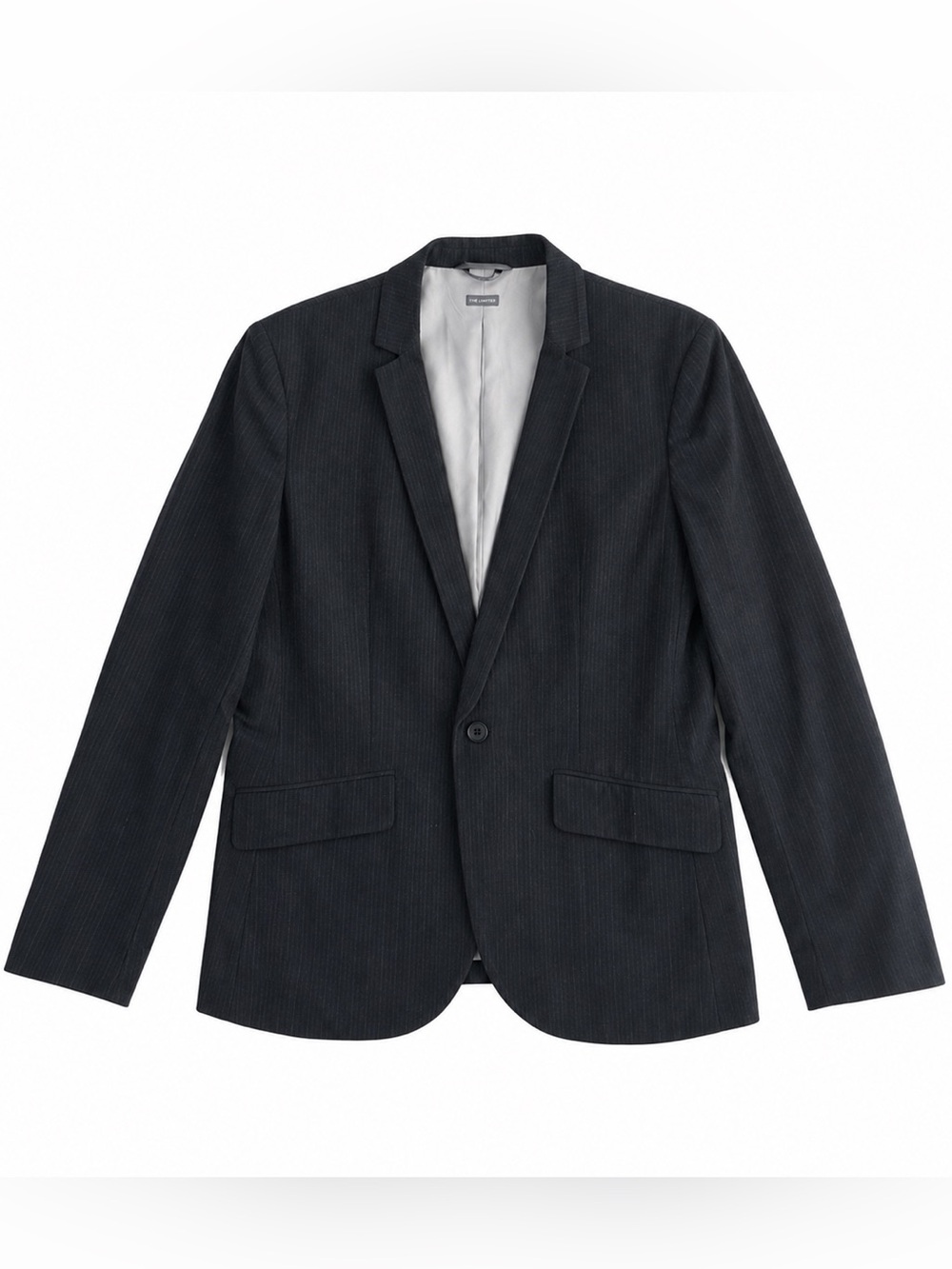 Men’s Armani Exchange A|X Gray Pinstripe European Fabric Blazer Sz 38 Short Y2K